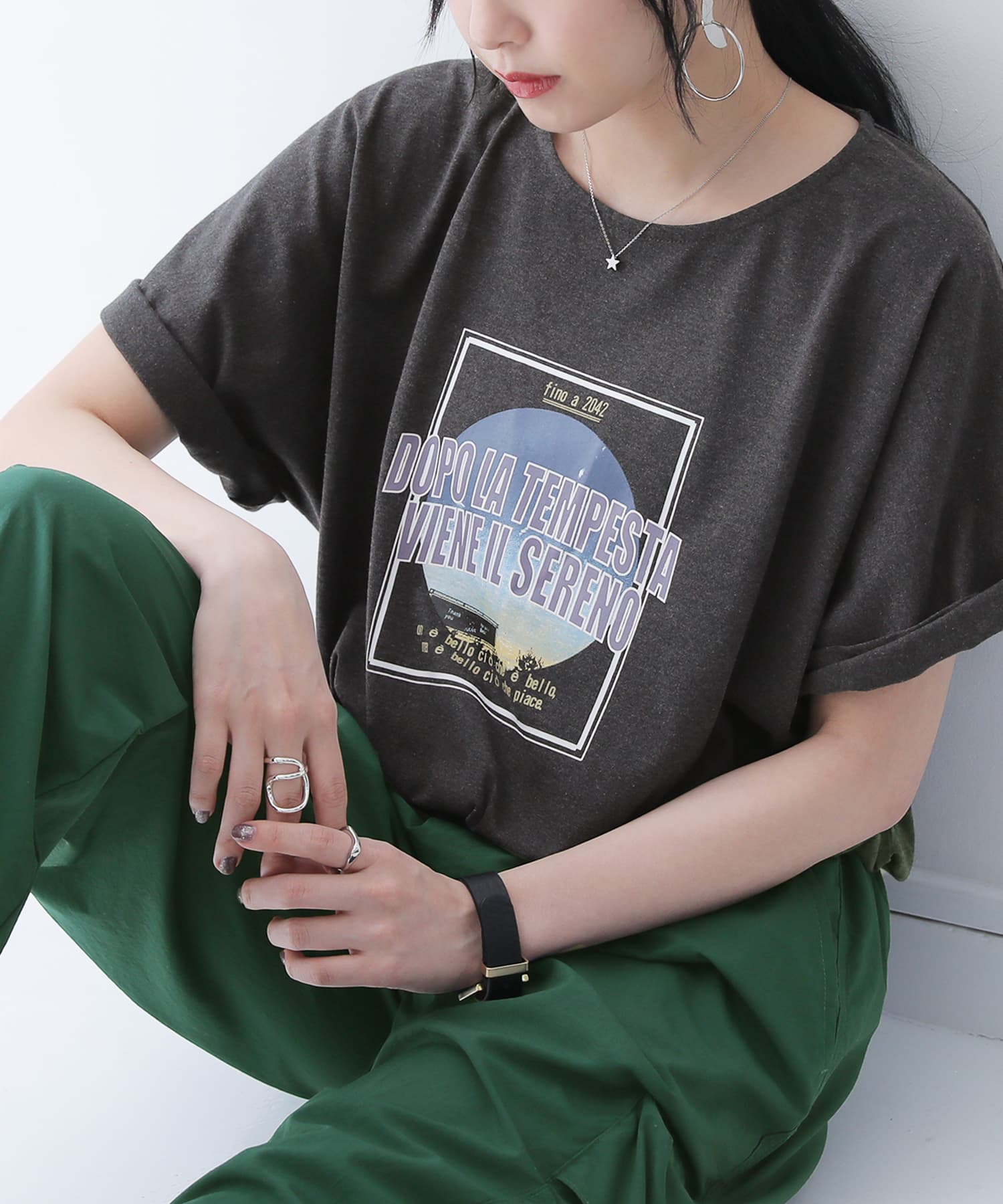 n'OrLABELツアープリントリサイクルTシャツ